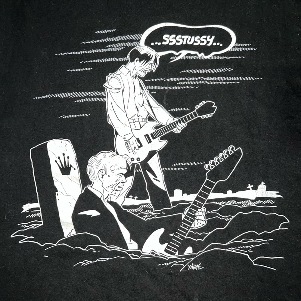 STUSSY Black Mens Tshirt Large
